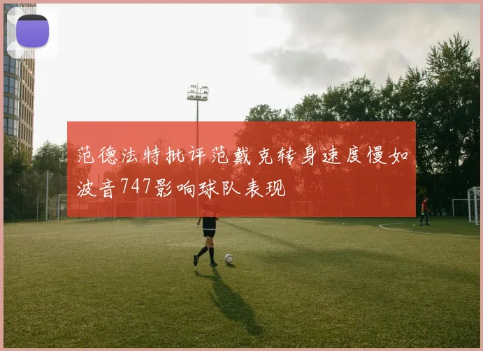 范德法特批评范戴克转身速度慢如波音747影响球队表现